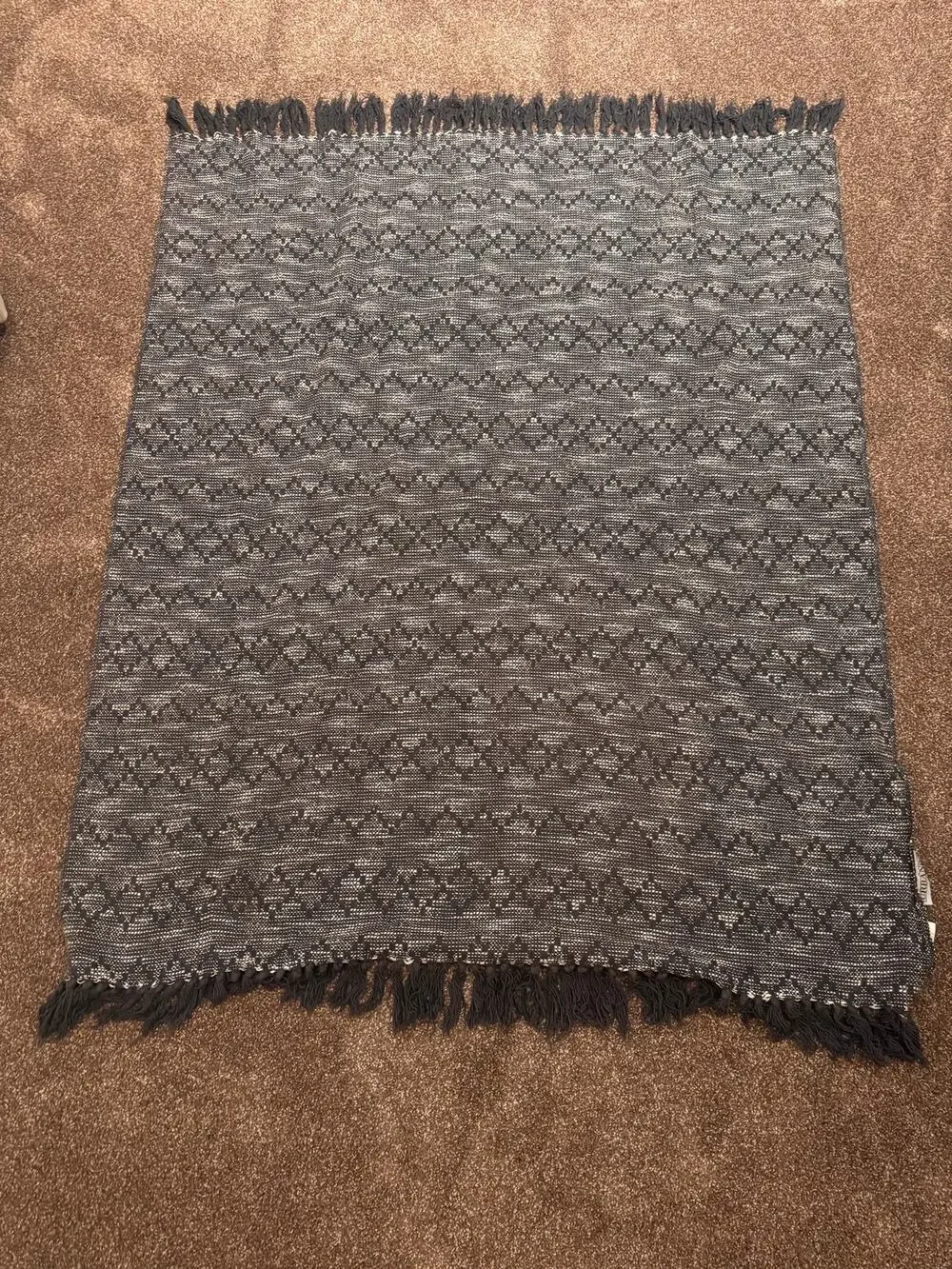 Urban86 Grey and White 100% Cotton Turkish Style Blanket